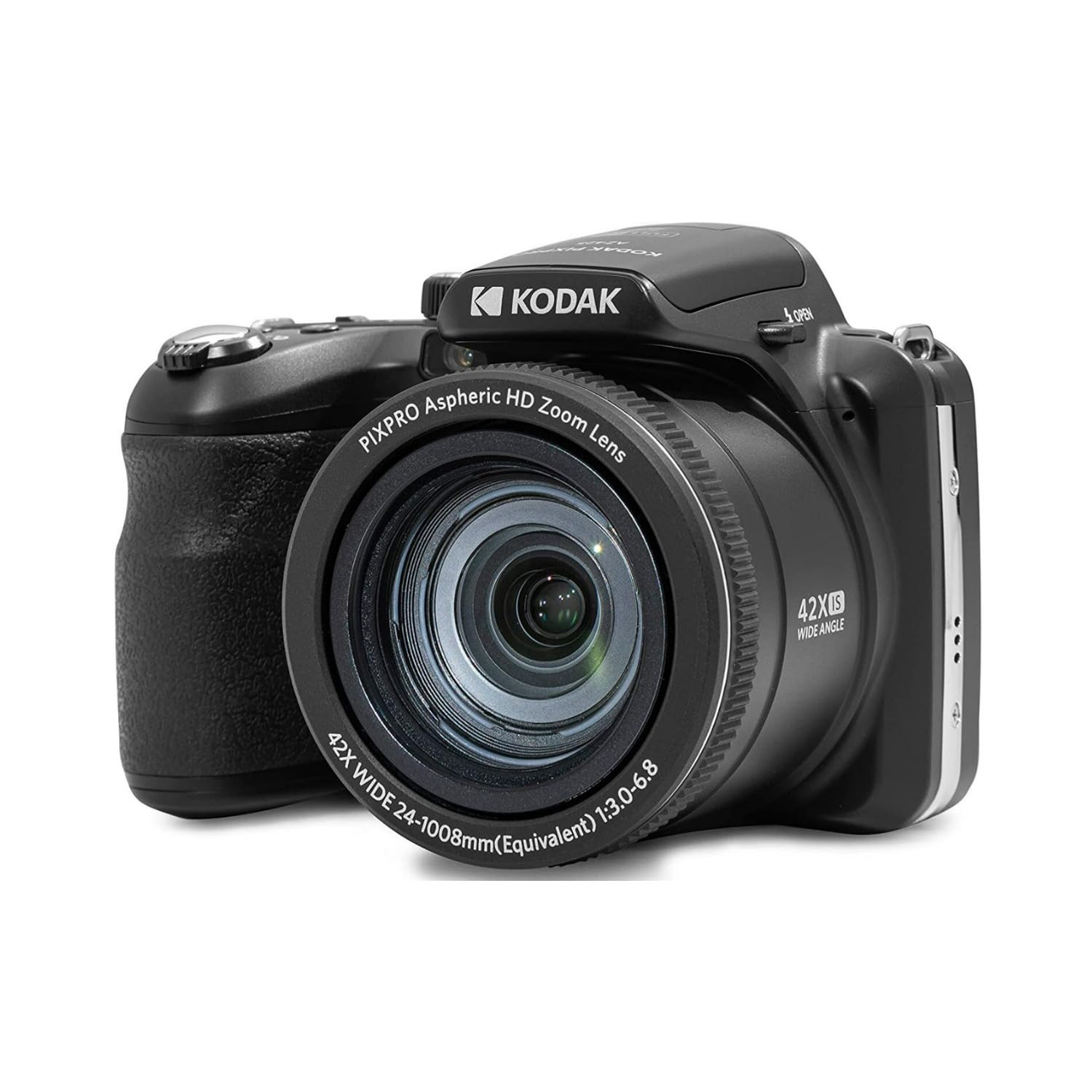 KODAK PIXPRO AZ425 20MP Digital Camera with 16X Optical Zoom - Black Bundle (32GB SD Card, Case, Tripod, Battery Kit) - Perfect for Travel Photography, Vlogging & Family Events