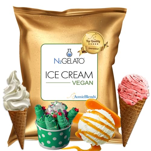 AussieBlends Vegan Ice Cream Mix - 8 Pack for Soft Serve, Rolled Ice Cream, Gelato, Liquid Nitrogen & Hard Ice Cream | Dairy-Free, Plant-Based Dessert Mix for Home, Cafes & Ice Cream Shops
