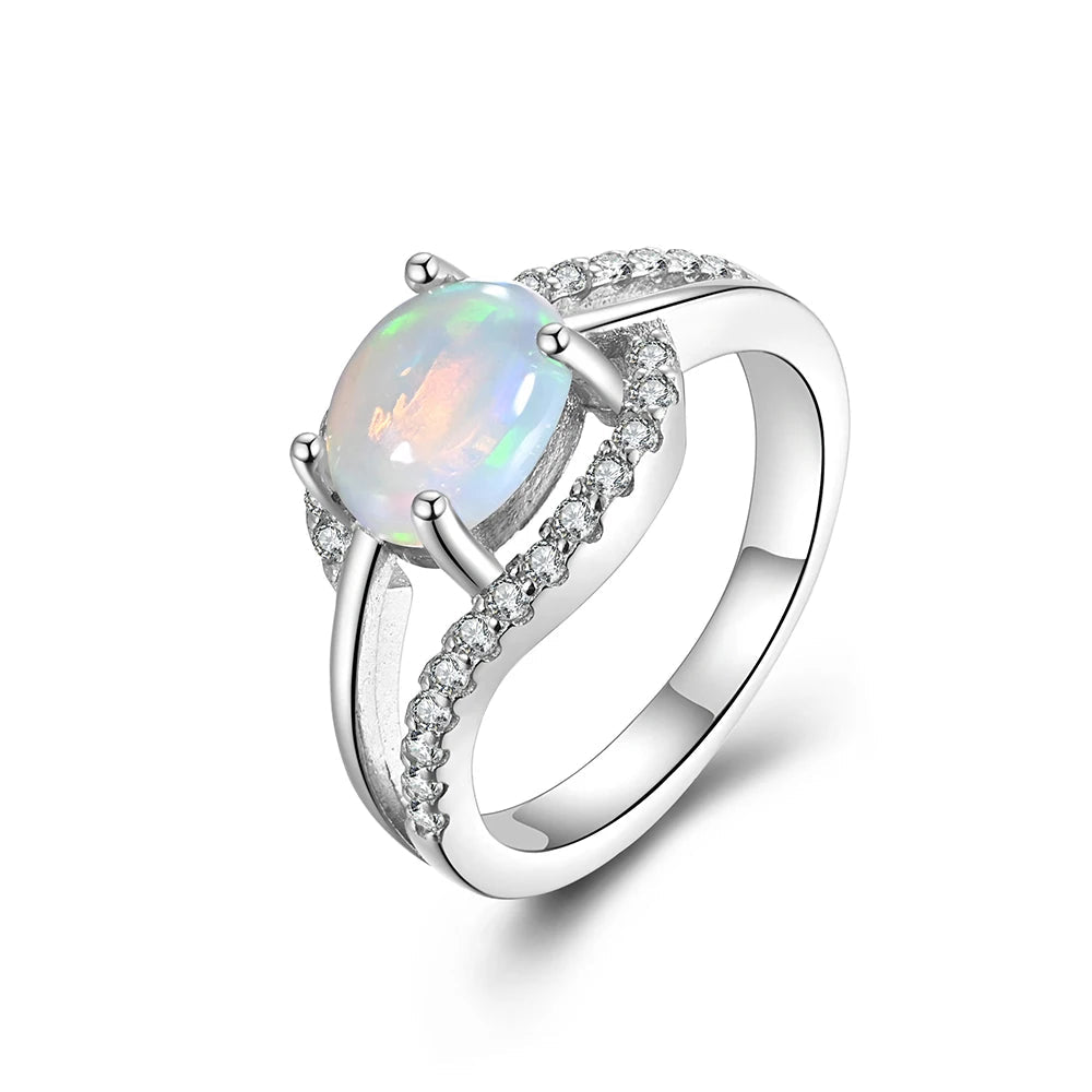 Frozen Aurora Ring - Elegant Crystal Ice Blue Ring for Women, Unique Handmade Jewelry Gift for Birthday, Anniversary & Valentine's Day | Perfect for Evening Parties, Weddings & Special Occasions