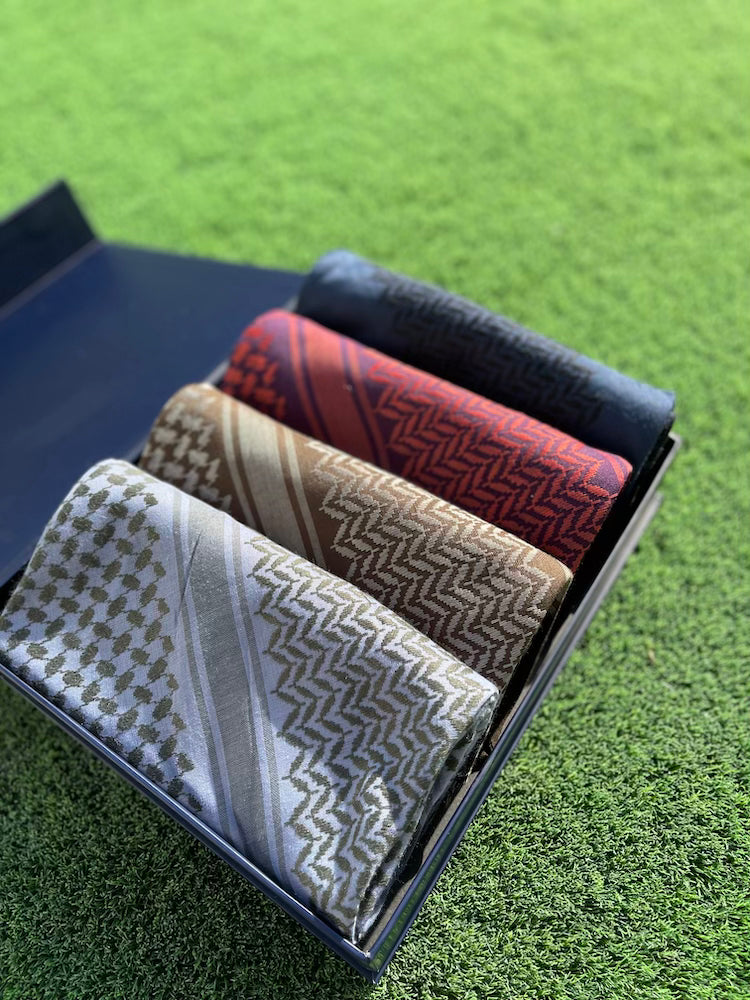 Twilight Fusion Collection 4-Piece Keffiyeh Scarf Set - Limited Edition - Perfect for Travel, Fashion & Cultural Events