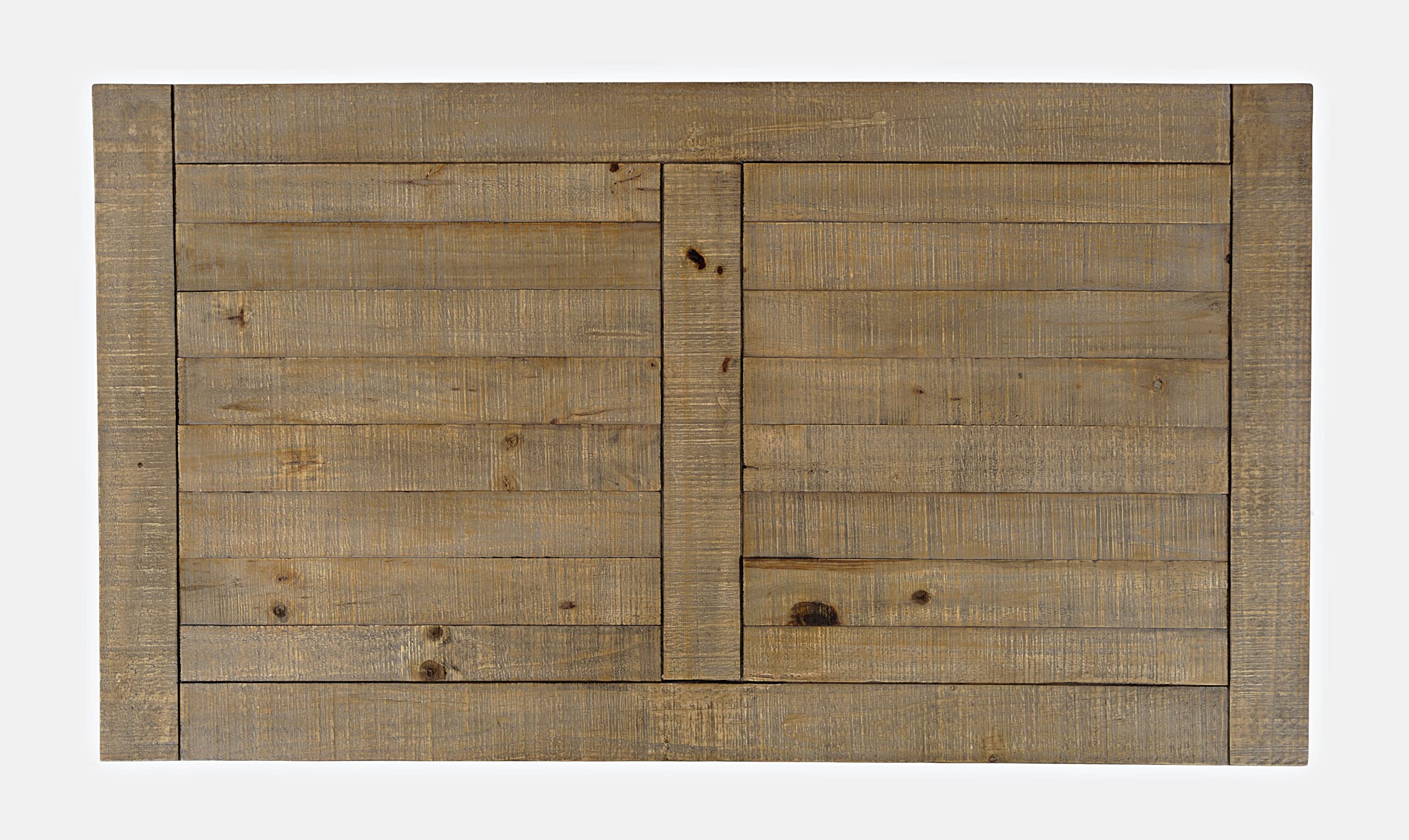 Jofran Carlyle Crossing Distressed Rustic Solid Wood Coffee Table - Farmhouse Style Living Room Furniture for Home Decor, Perfect for Living Spaces, Family Rooms & Cozy Lounges