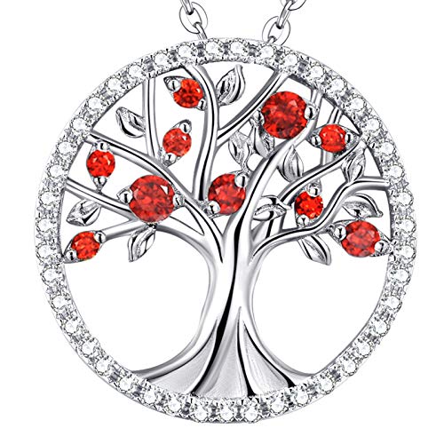 N. January Birthstone Garnet Necklace