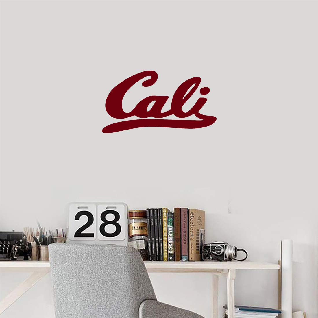 Premium Waterproof Vinyl Decal Stickers (Set of 2) - California Republic Burgundy Design for Laptops, Phones, Helmets, Cars, Mugs & Home Decor | Durable Adhesive for Indoor & Outdoor Use
