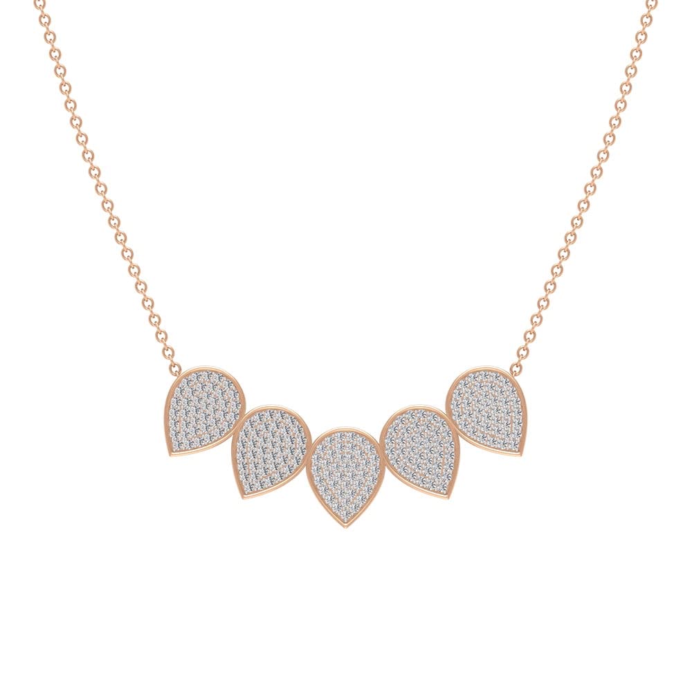 Certified Moissanite Pendant Necklace for Women - 14K Solid Gold Moissanite Jewelry with Chain | Elegant Gift for Anniversary, Wedding & Special Occasions