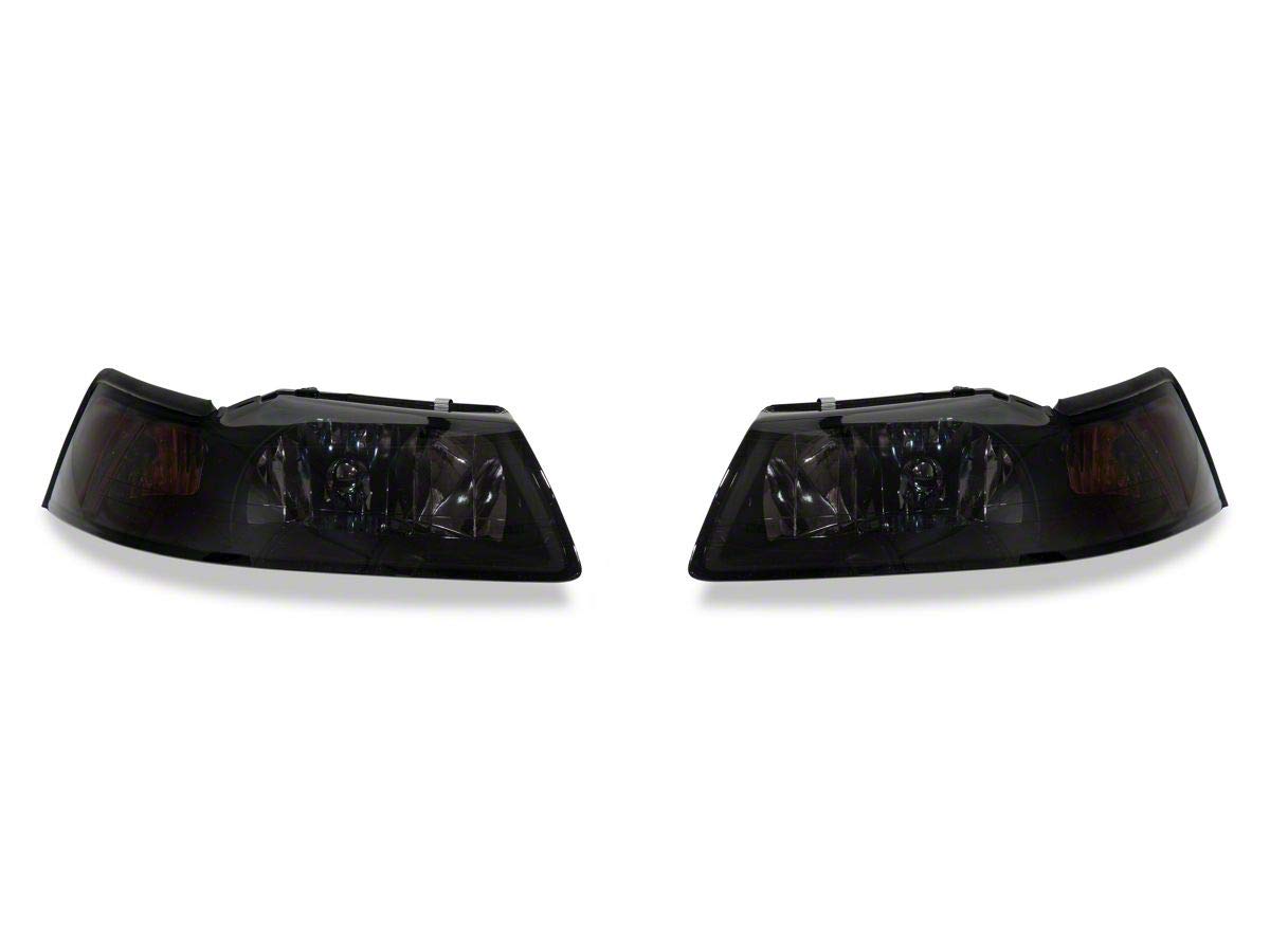 Dark Smoked Headlights for 1999-2004 Ford Mustang | Aggressive Style Upgrade | Perfect for Night Driving & Car Shows
