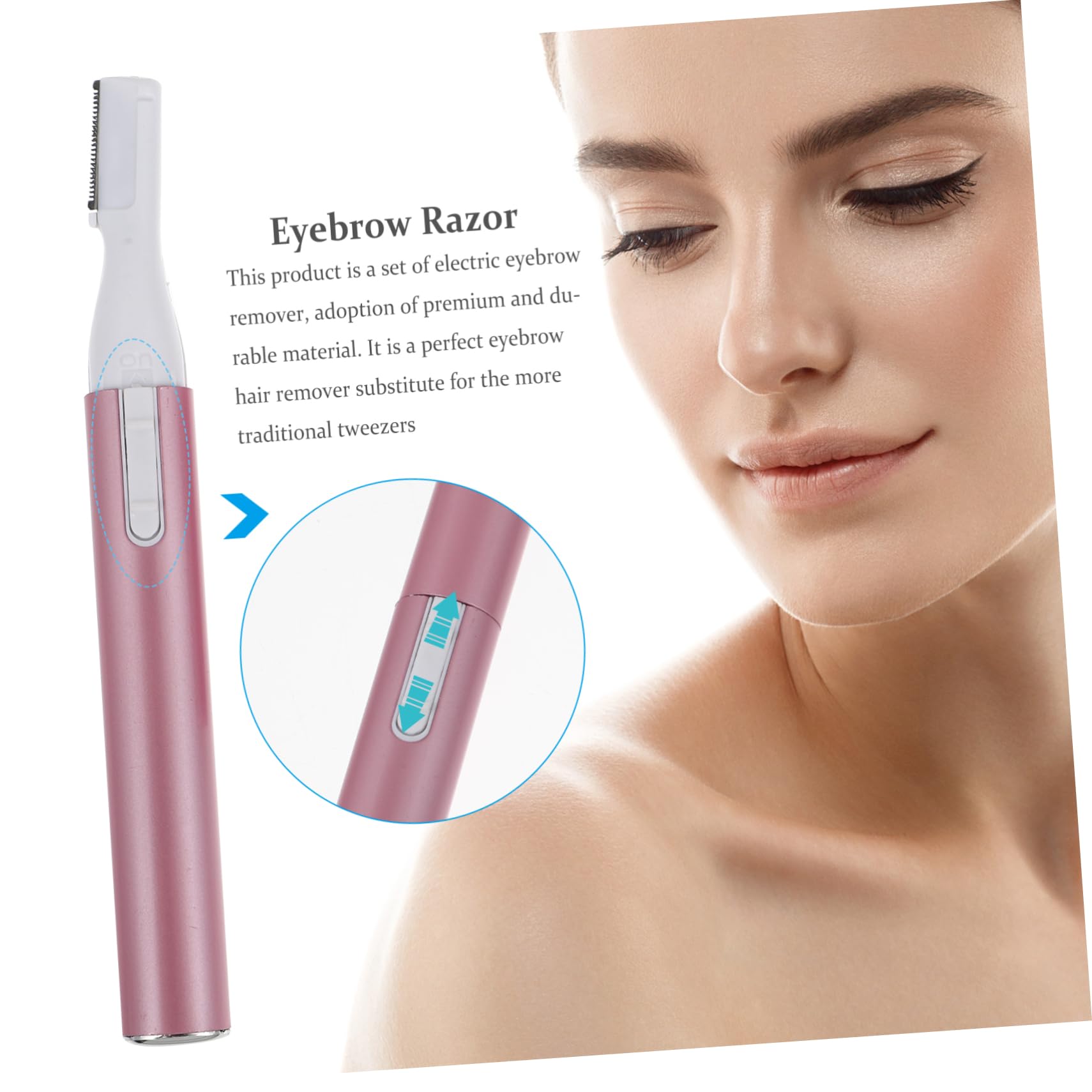 2 Pack Hemoton Electric Eyebrow Trimmer & Facial Hair Remover - Professional Precision Shaver for Men & Women - Painless Hair Removal Tool for Eyebrows, Upper Lip, Chin - Perfect for Travel & Home Grooming