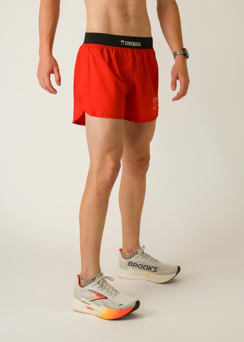 Men's Athletic Running Shorts - Red 4