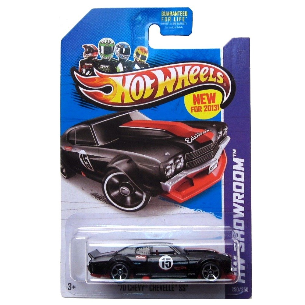 Hot Wheels HW Showroom '70 Chevy Chevelle SS Black #250/250 Diecast Car - Limited Edition Collectible for Display & Racing Scenes
