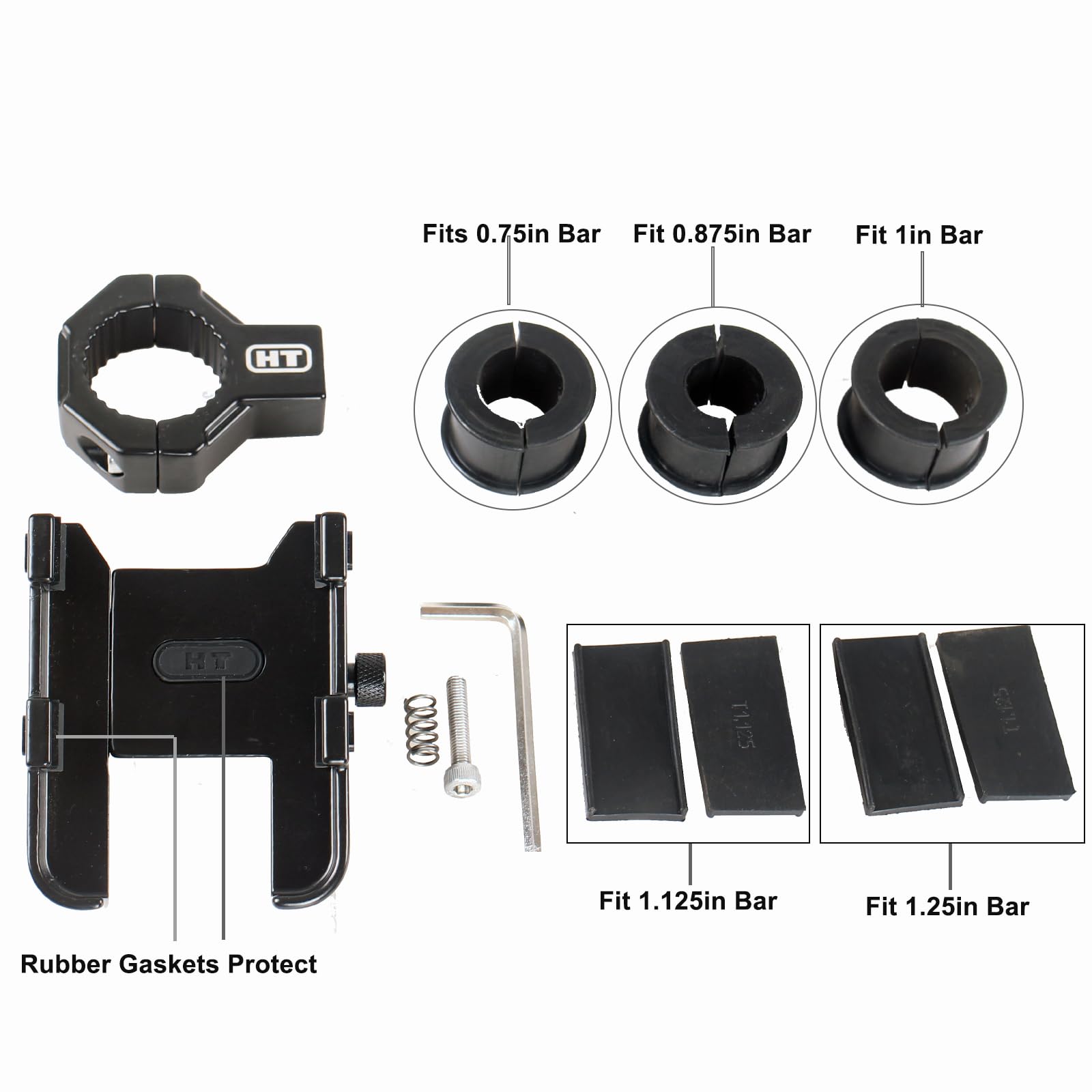 360° Rotating Heavy Duty Aluminum Bike Phone Mount - Universal Motorcycle Handlebar Cell Phone Holder for 4.5-7 Inch Smartphones - Perfect for Cycling, Commuting & Outdoor Adventures