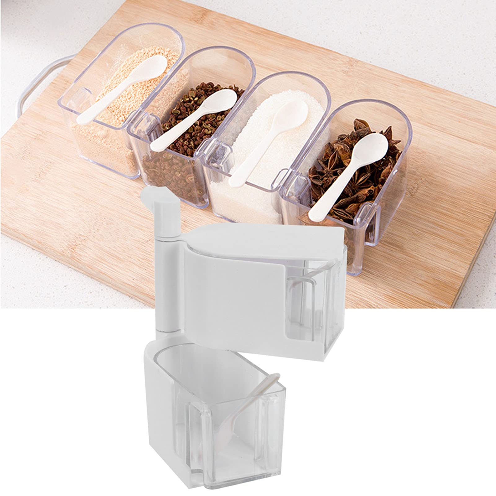 Large Capacity 2-Tier White Spice Rack Organizer - Premium Seasoning Storage Container for Kitchen & Pantry Organization - Perfect for Home Cooking, Baking, and Meal Prep