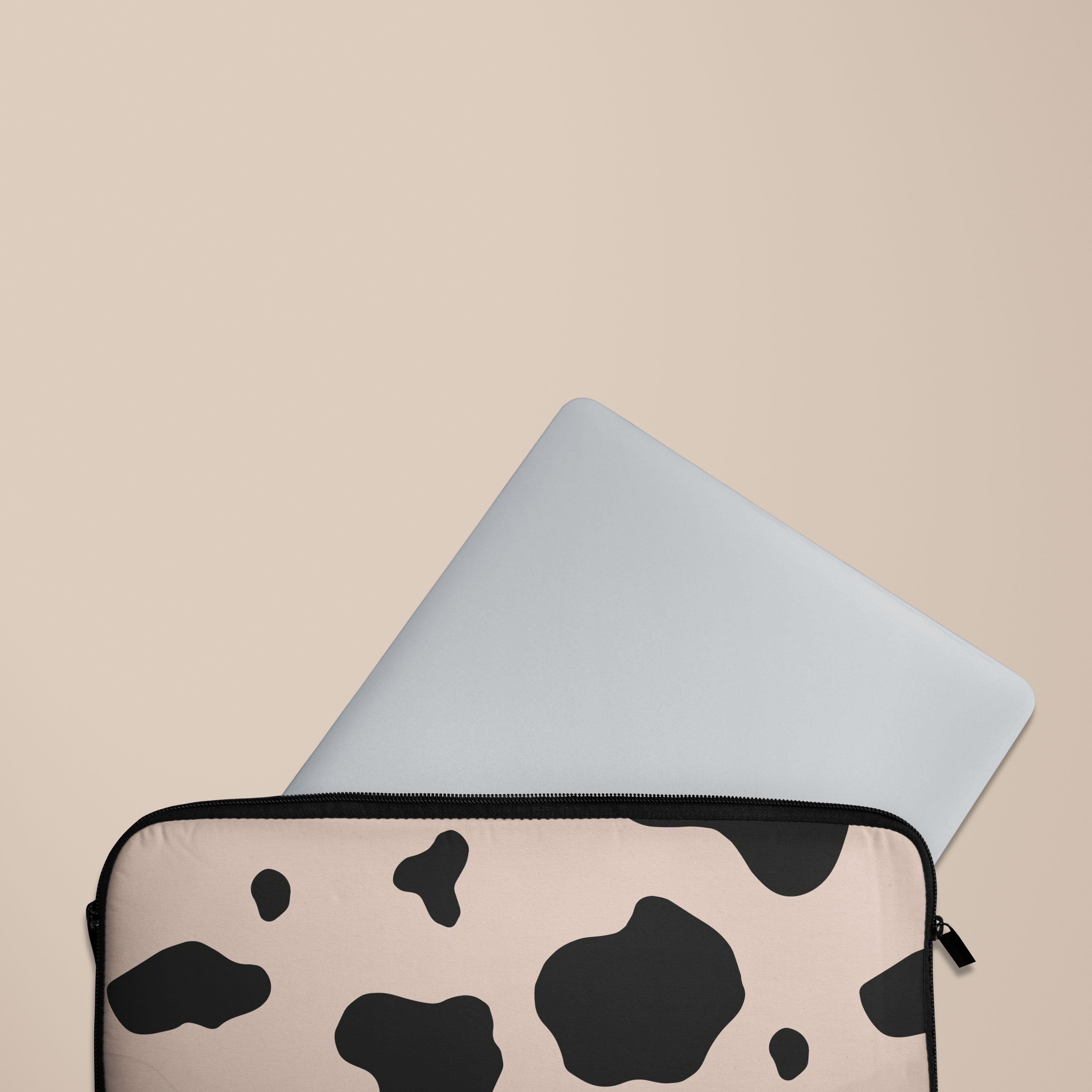 Pink Cow Print Laptop Sleeve 13-15 Inch - Cute Protective Case for MacBook, Dell, HP - Perfect for School, Work & Travel Accessories