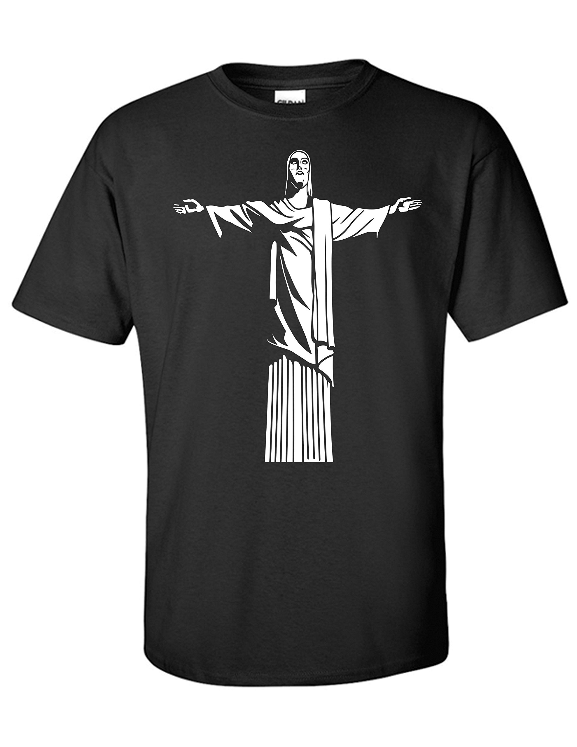 STUFF WITH ATTITUDE Redeemer Black Graphic T-Shirt for Men | Cool Casual Streetwear Tee | Perfect for Concerts, Parties & Everyday Wear