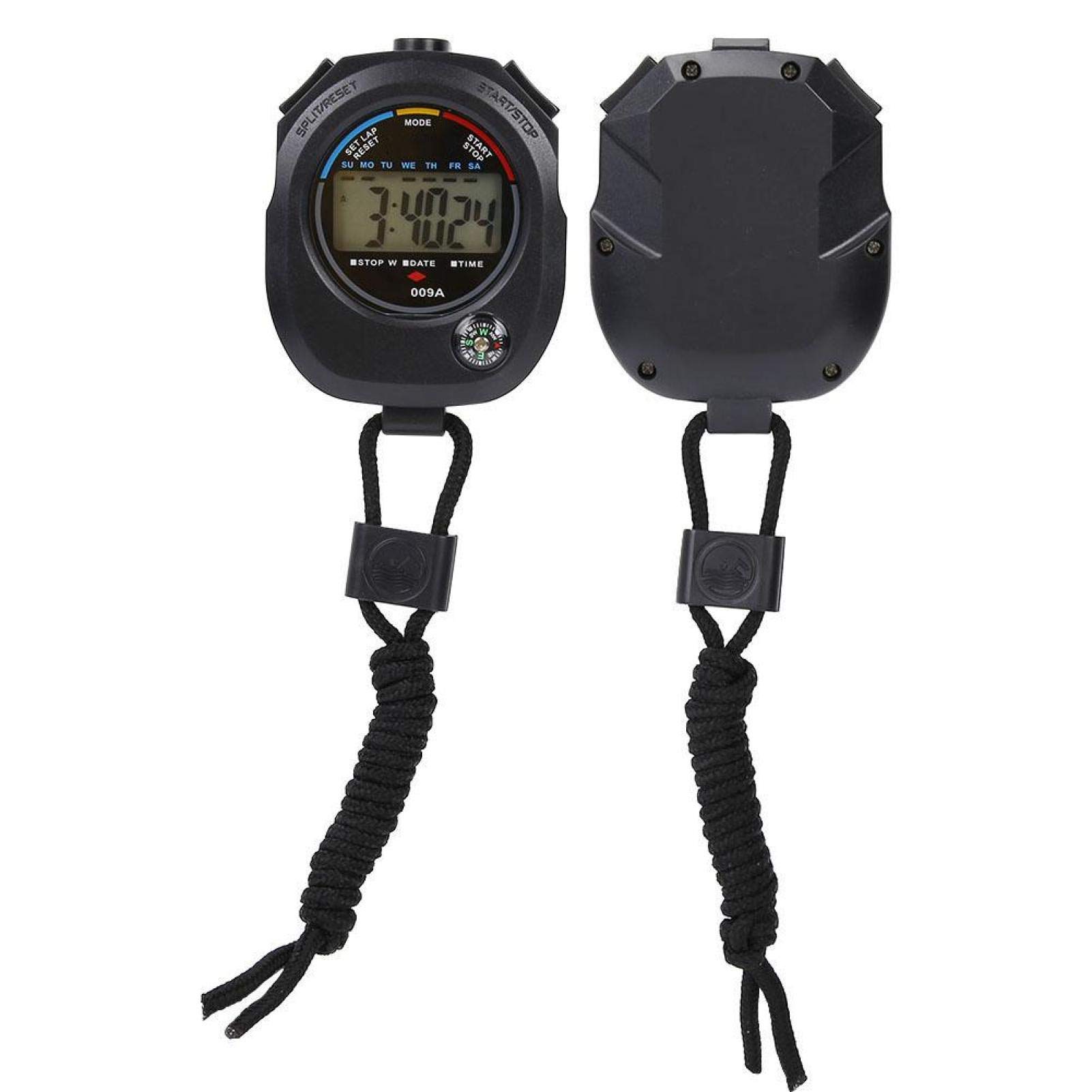 EVTSCAN Multi-Function Digital Stopwatch Timer - 2 Pack LCD Sports Stopwatch with Lap/Split Time for Running, Swimming, Racing & Training | Perfect for Coaches, Athletes & Gym Workouts