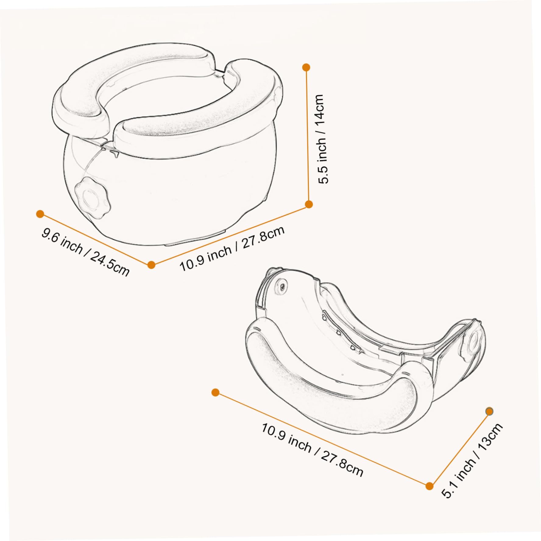 Foldable Travel Potty Seat for Toddlers - Portable Potty with 20 Disposable Baggies - Emergency Toilet for Long Car Rides, Beach & Outdoor Adventures - Yellow (Great for Road Trips, Camping & Travel)