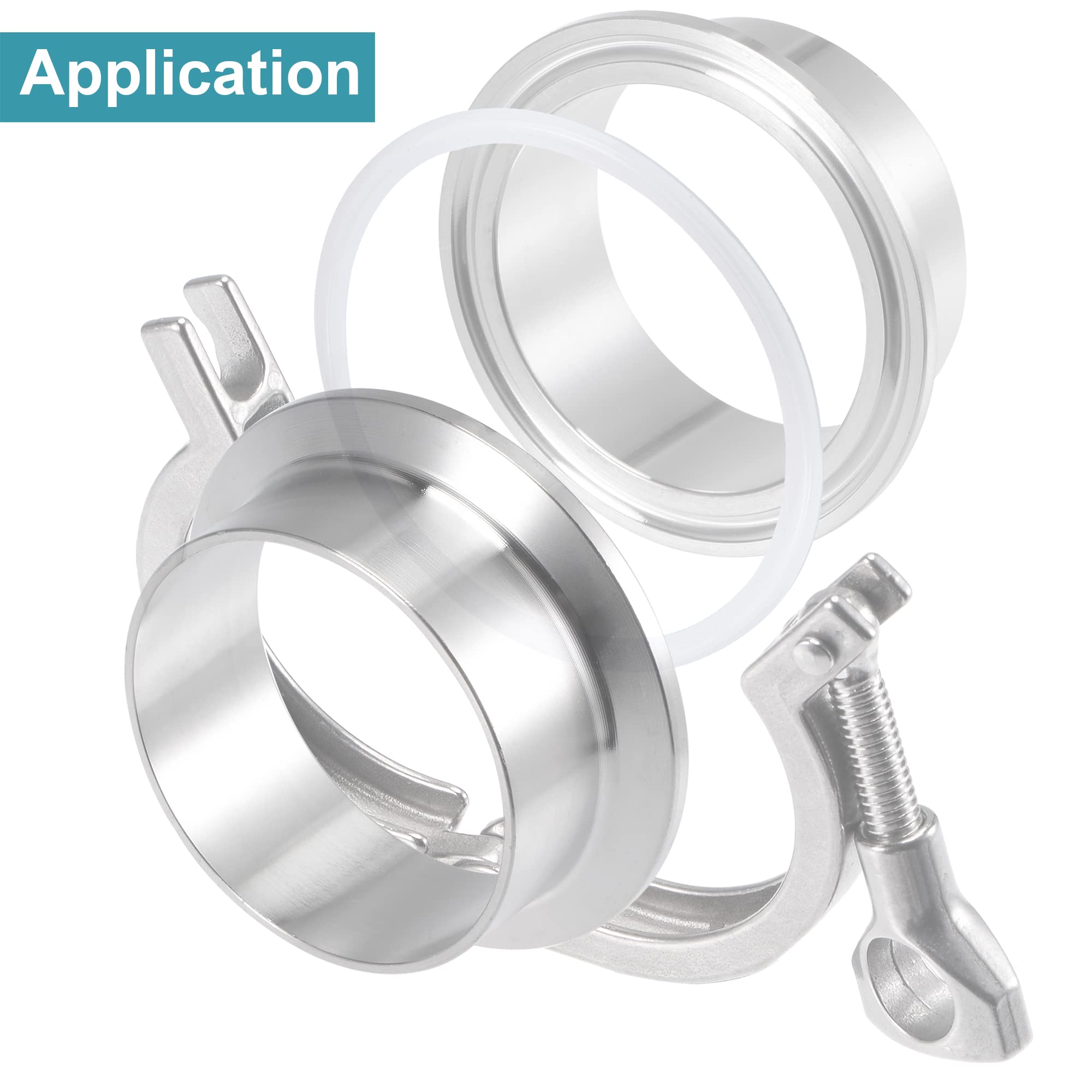 **MECCANIXITY Silicone Rubber Gasket - 155mm OD White Industrial Flange O-Ring - Compatible with 5.5 Inch Clamp - High-Temperature & Chemical Resistant for Plumbing, Automotive & HVAC Applications**