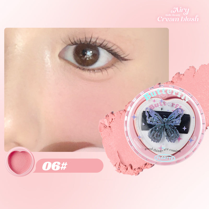 FLORTTE Airy Blush Cream - Lovely Aleria Collection | Natural Flush Cheek Makeup | Perfect for Everyday Wear & Special Occasions