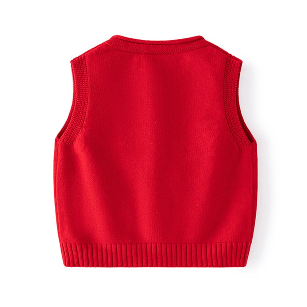 Adorable Cartoon Rabbit Baby Vest for Girls - Warm Knitted Sleeveless Jacket for Toddlers (Spring/Winter) - Easter Bunny Style Kids Waistcoat - Perfect for Easter Outfits, Holiday Photos & Winter Layering