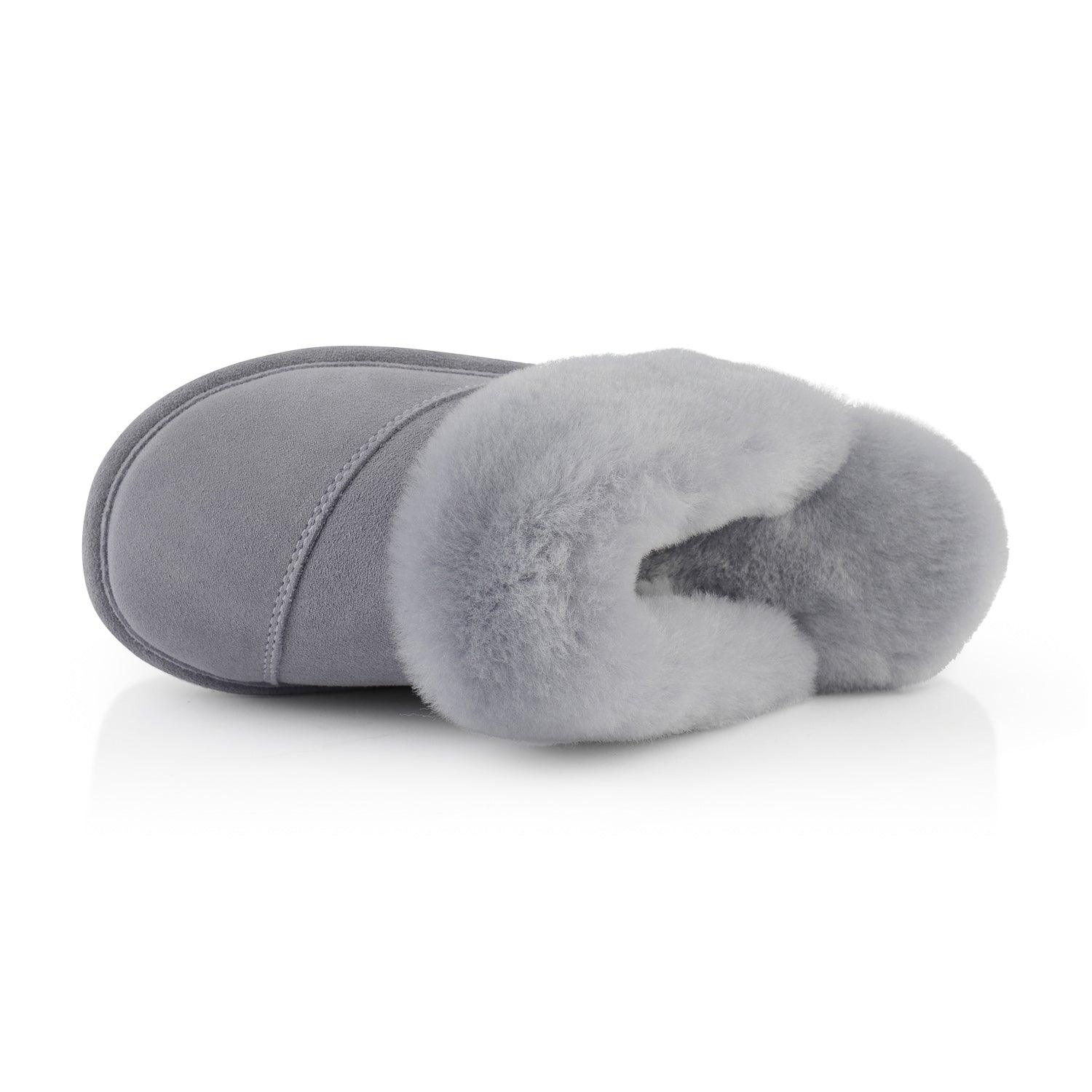 Joy Women's Fuzzy House Slippers - Soft Indoor/Outdoor Comfort Slides for Women (Sky Blue/Lilac) - Perfect for Home, Lounge, and Backyard Relaxation