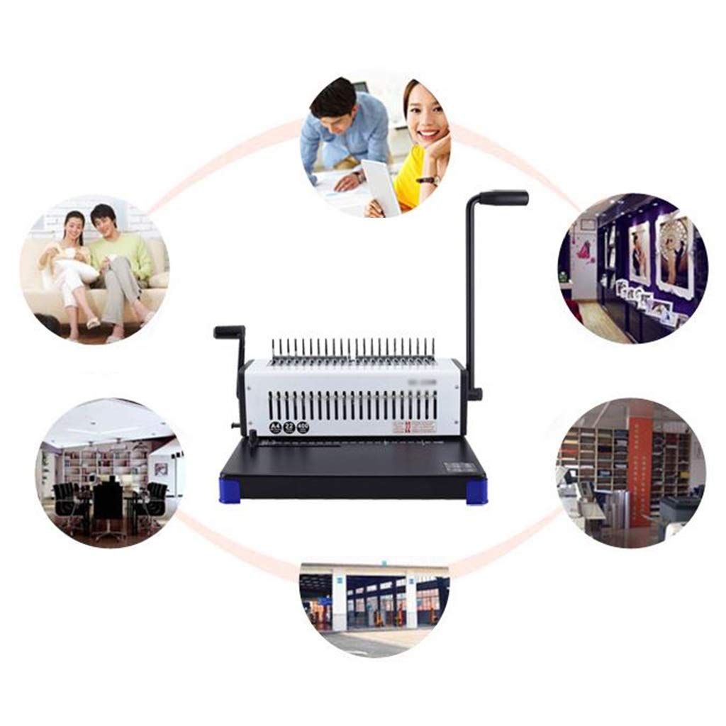 21-Hole Apron Binding Machine for Loose-Leaf Paper - School & Office Supplies, 10-Hole Punch for Documents, Accounting & Financial Records - Perfect for Students, Teachers & Businesses