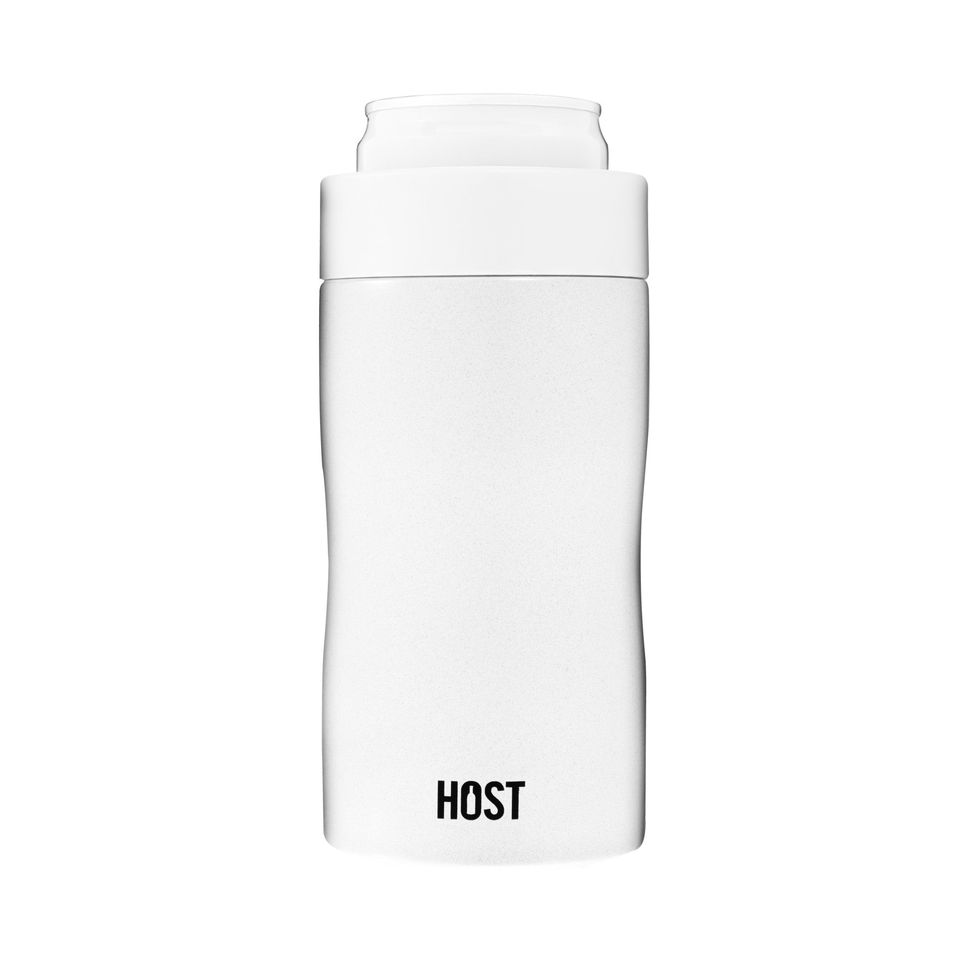 HOST Pearl White Slim Can Cooler - Insulated Beer & Soda Can Holder for Outdoor, Picnics, BBQs & Beach Parties - Stay Chill & Stylish
