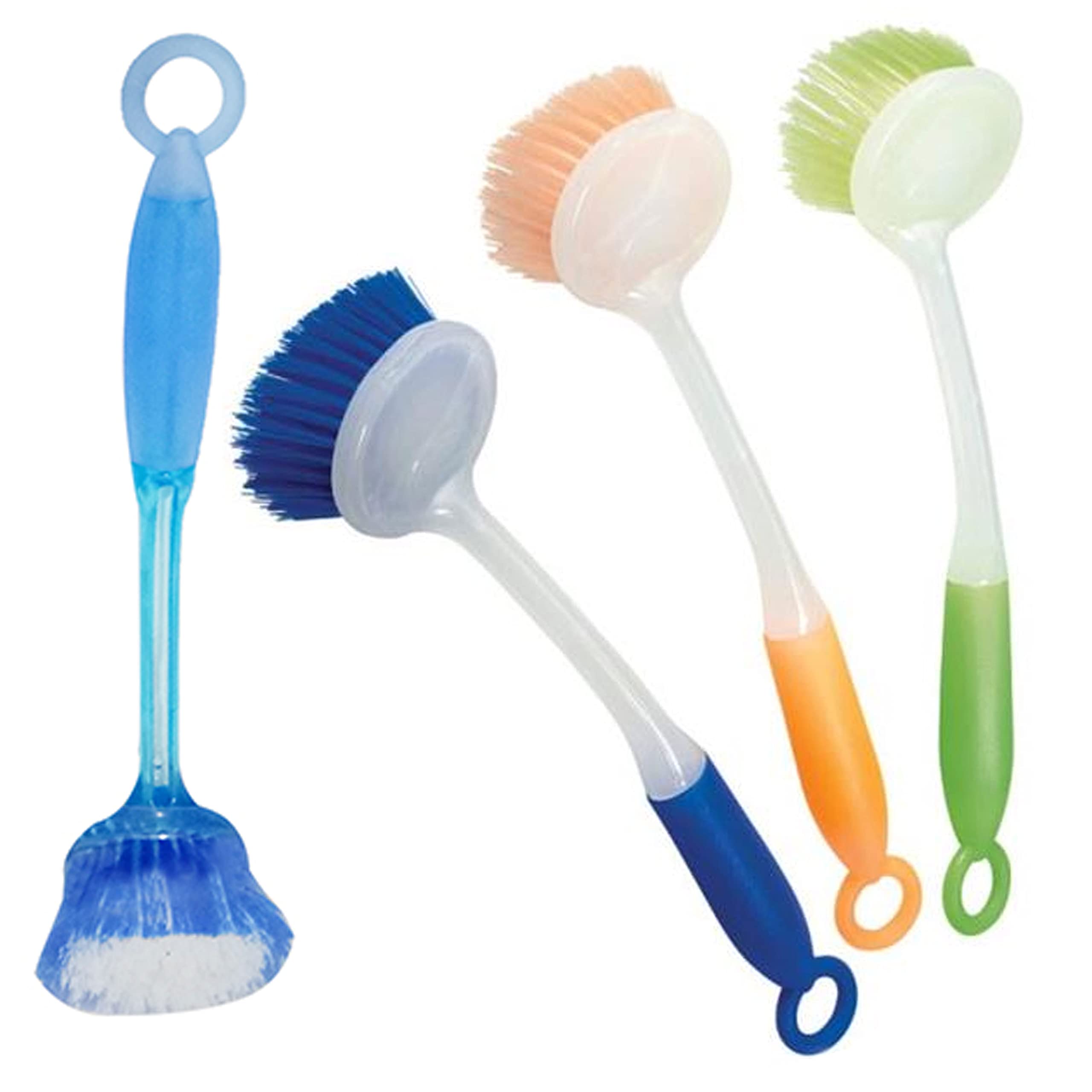 1 Pc Long Handle Scrub Brush for Vegetables, Potatoes & Fruits - Heavy Duty Cleaning Brush for Kitchen, Camping & Outdoor Use - Dishwasher Safe Scrubber Tool