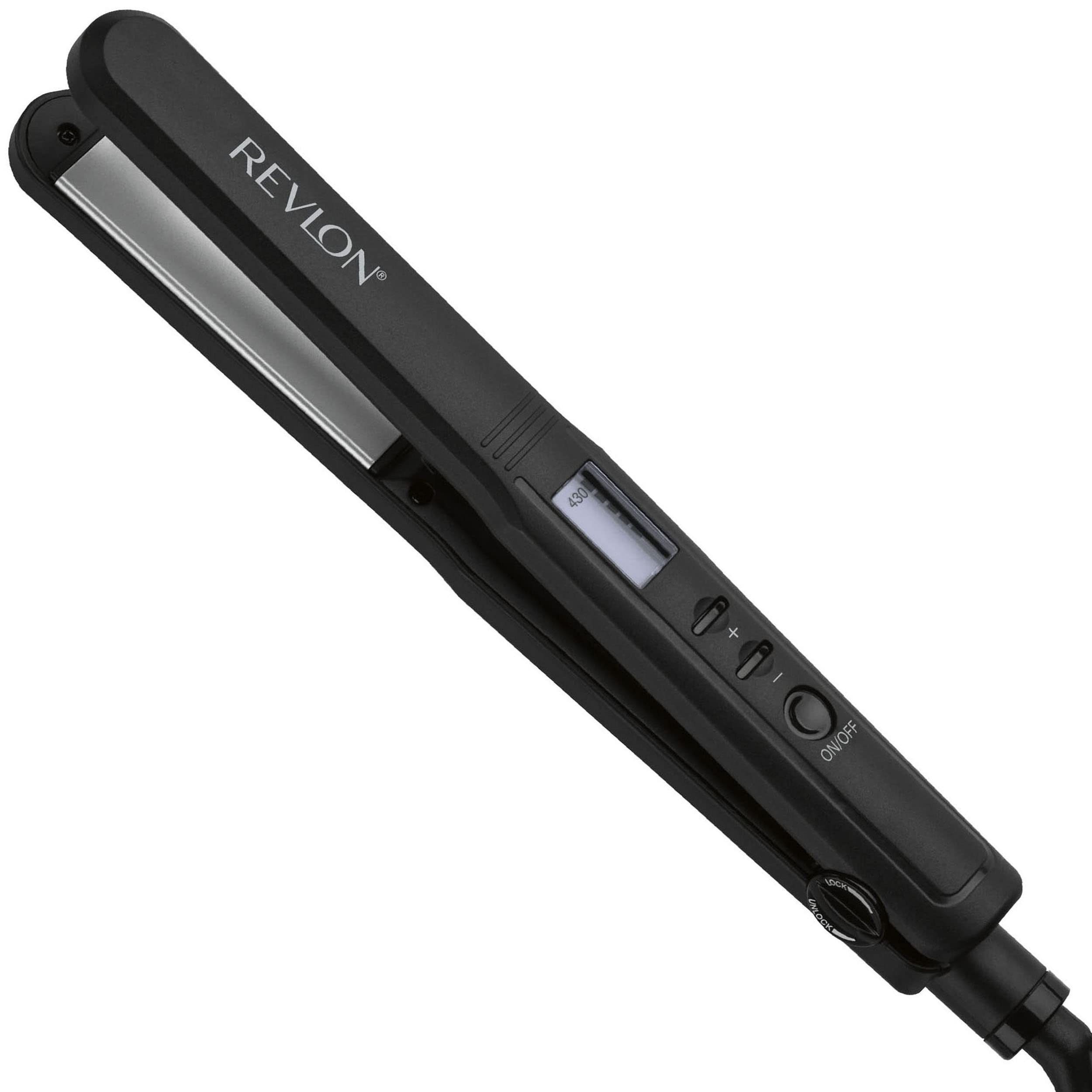 REVLON Perfect Heat Ceramic Digital Flat Iron 1 Inch - Professional Hair Straightener for Smooth & Shiny Hair - Ideal for Home Use, Salon & Travel