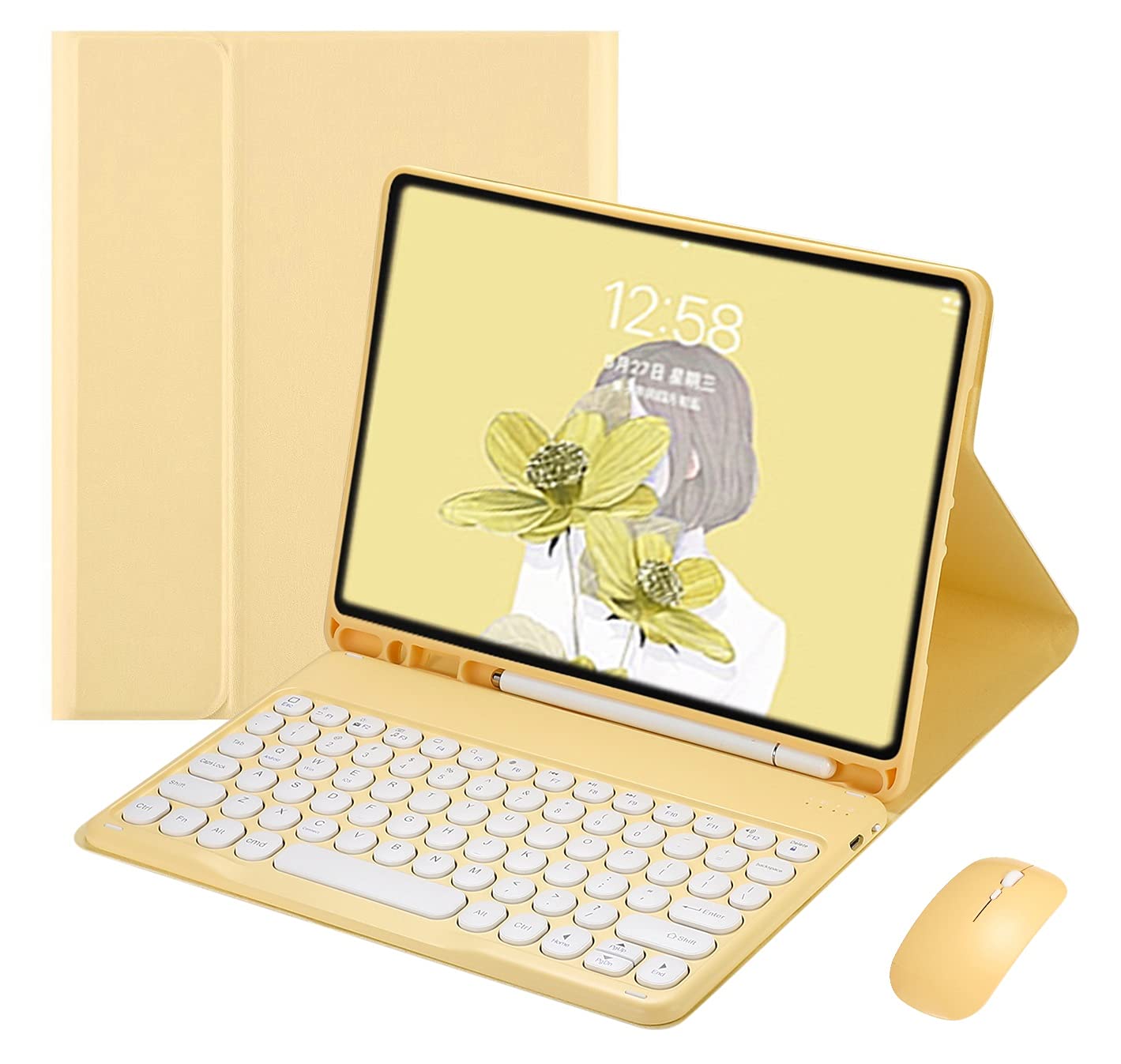 Wireless Keyboard Case with Mouse for iPad Air 11 inch M3/M2 & iPad Air 5th/4th Gen 10.9