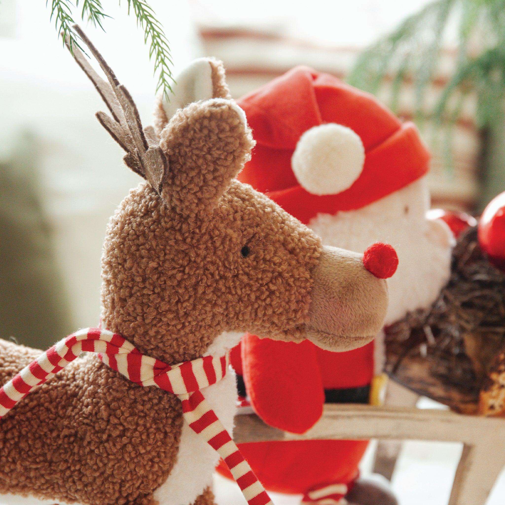 Rudie the Reindeer - Festive Christmas Plush Toy for Kids & Holiday Decor | Perfect for Gifts, Stocking Stuffers & Seasonal Home Decorations