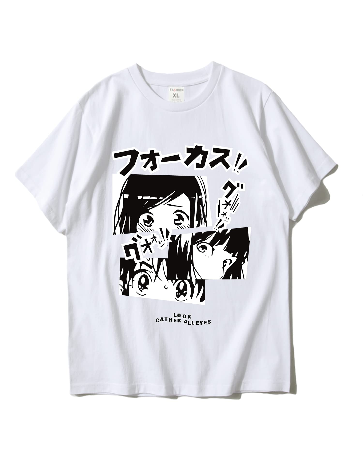 **Anime Manga Graphic T-Shirt for Men & Women - Oversized Streetwear Casual Tee - Perfect Gift for Anime Fans & Cosplay Enthusiasts**    *(Use for casual wear, cosplay events, anime conventions, or as a stylish gift for manga lovers!)*