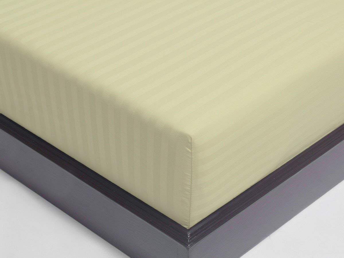 Premium 100% Egyptian Cotton Fitted Sheet Queen Size - 800 Thread Count Sateen Weave with 16