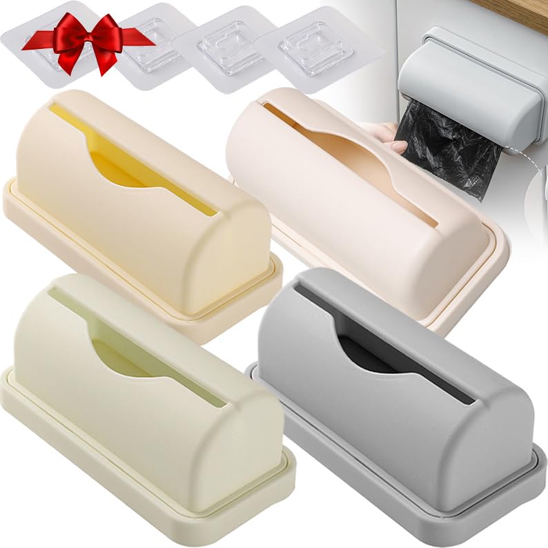 Fine Liner Trash Bag Dispenser - Small Bin Liner Kit with Refillable Holder | Perfect for Kitchen, Bathroom & Office Waste Bins | Compact Trash Can Liner Organizer (ALL)