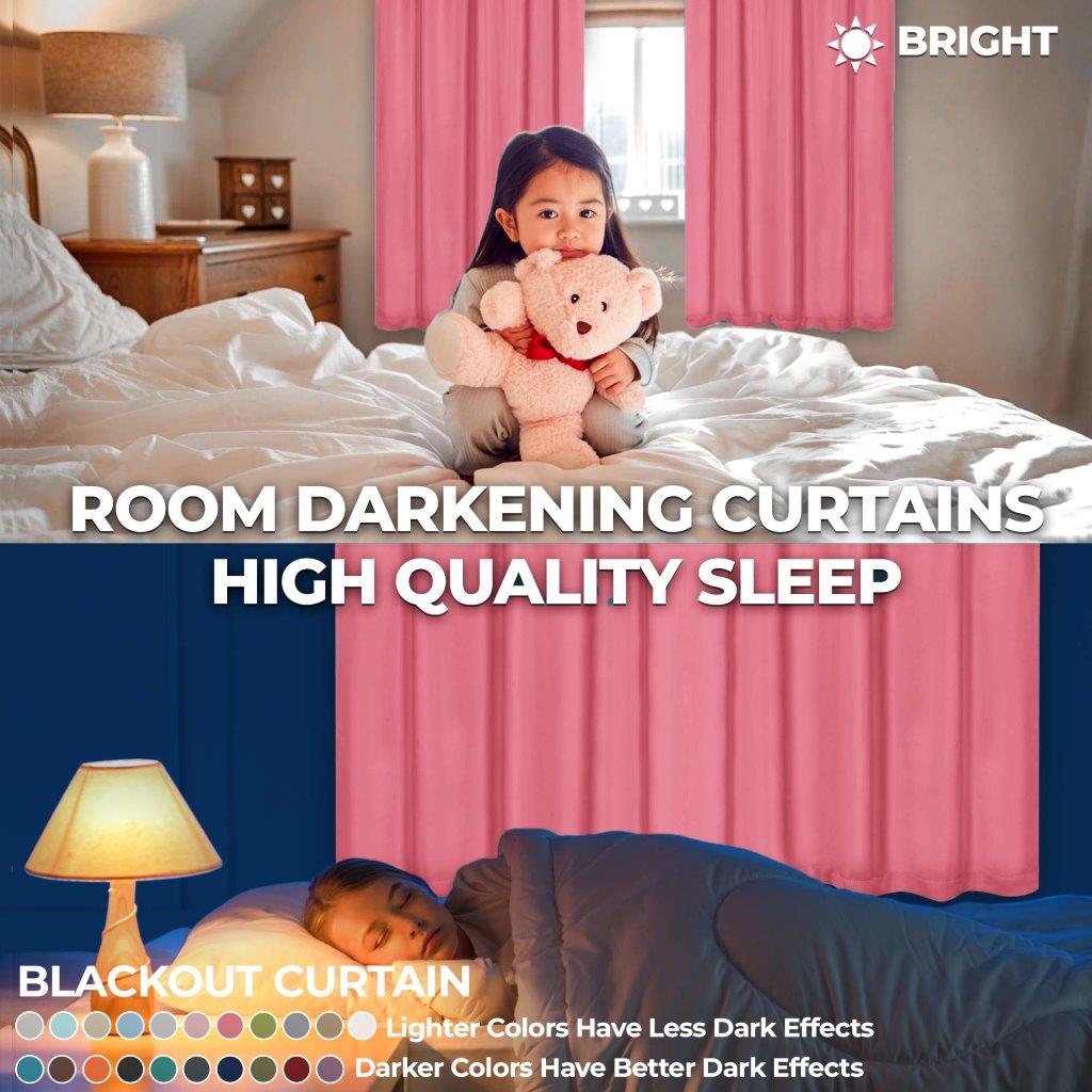 Blackout Curtains with Grommet Top - Solid Classic Modern Window Treatment for Bedroom & Living Room - Noise Reducing & Energy Saving