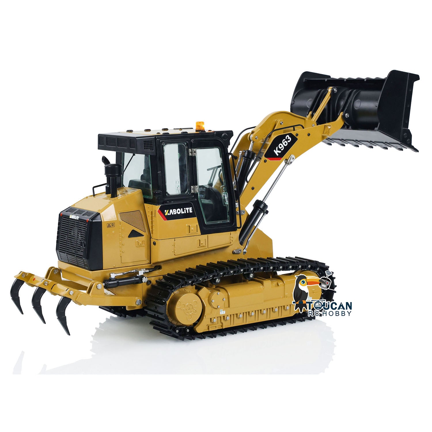Kabolite 1/16 Scale Hydraulic RC Loader K963 - 2.4GHz Remote Control Construction Vehicle with Battery & LED Lights | Fast Free Shipping | Perfect for Construction Simulation, Kids Play & RC Hobbyists