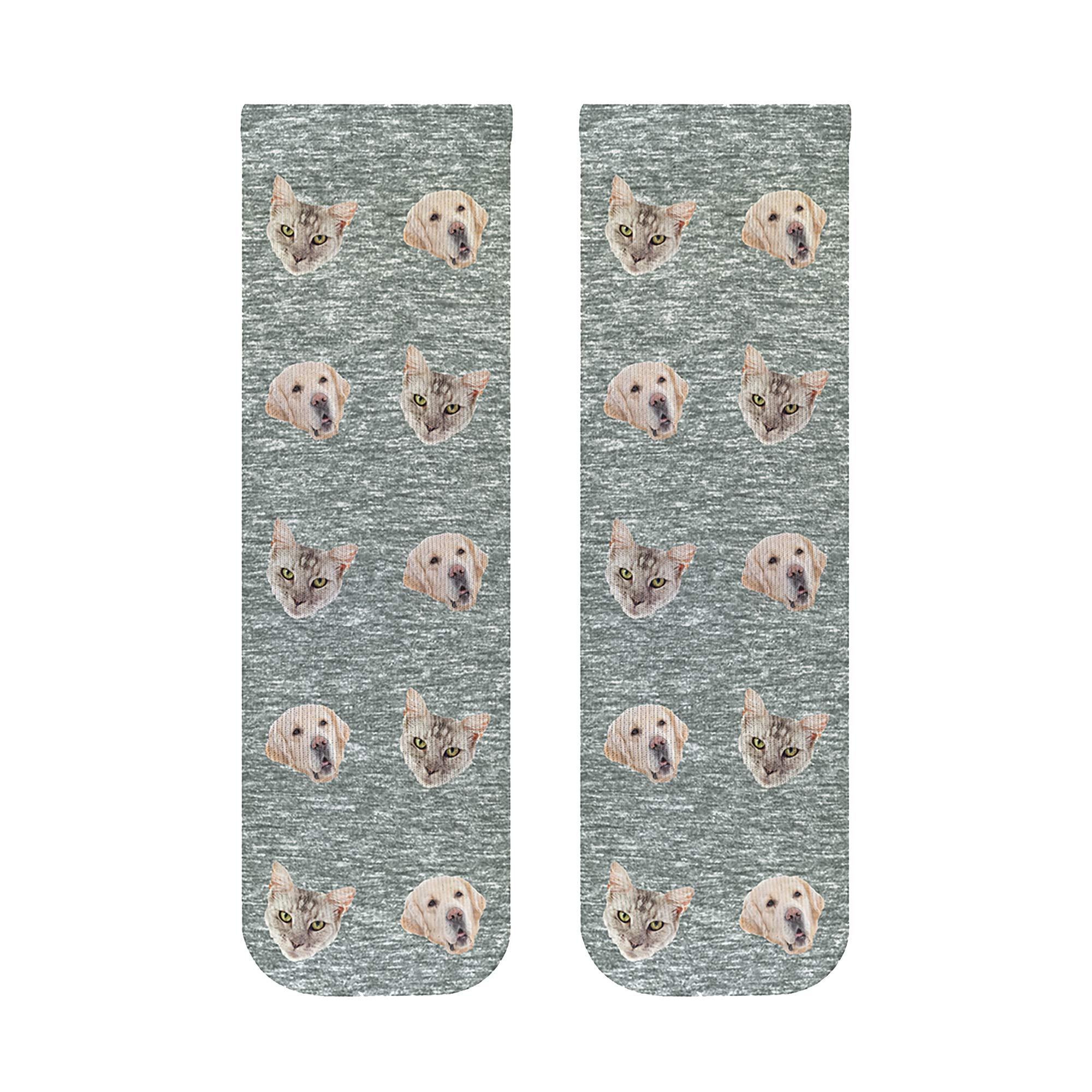Custom Photo Socks - Personalized All Over Print with Faces - Unisex Short Crew Socks for Gifts, Couples & Family - Perfect for Birthdays, Anniversaries and Special Occasions