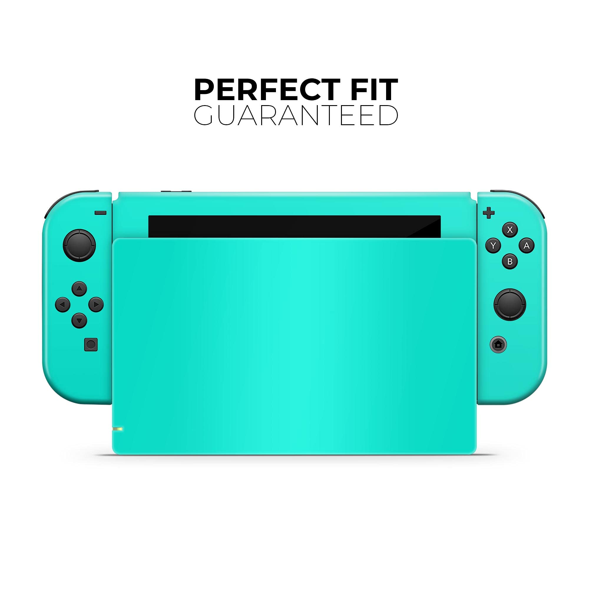Nintendo Switch OLED Skin Decal - Removable Protective Vinyl Wrap Cover for Switch OLED Console - Scratch-Resistant, Mint Green - Perfect for Gaming, Travel & Console Protection