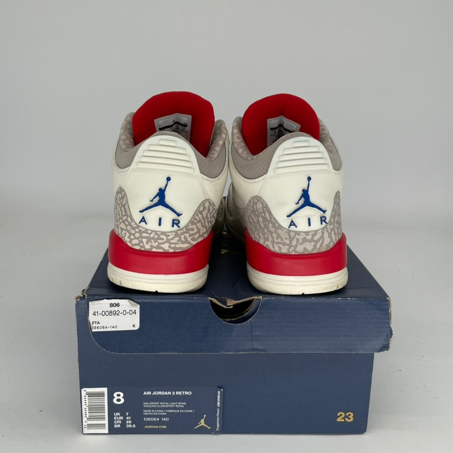 Original: AIR JORDAN 3 INTERNATIONAL FLIGHT SIZE 8 136064 140   Optimized: Air Jordan 3 Retro International Flight Men's Basketball Shoes Size 8 - Style Code 136064-140 - Perfect for Streetwear & Sneaker Collectors