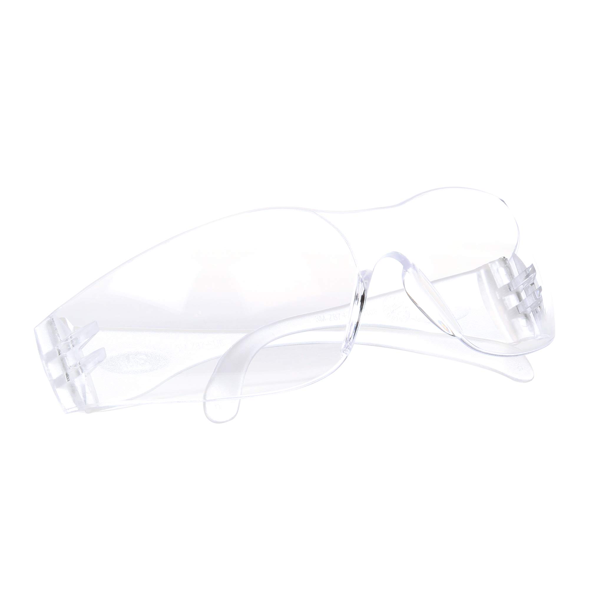3M Virtua Safety Glasses - ANSI Z87.1 Certified, Clear Lens & Frame, Pack of 100 - Lightweight, UV Protection (UVA/UVB/UVC) for Industrial, Construction & DIY Projects - Unisex Protective Eyewear
