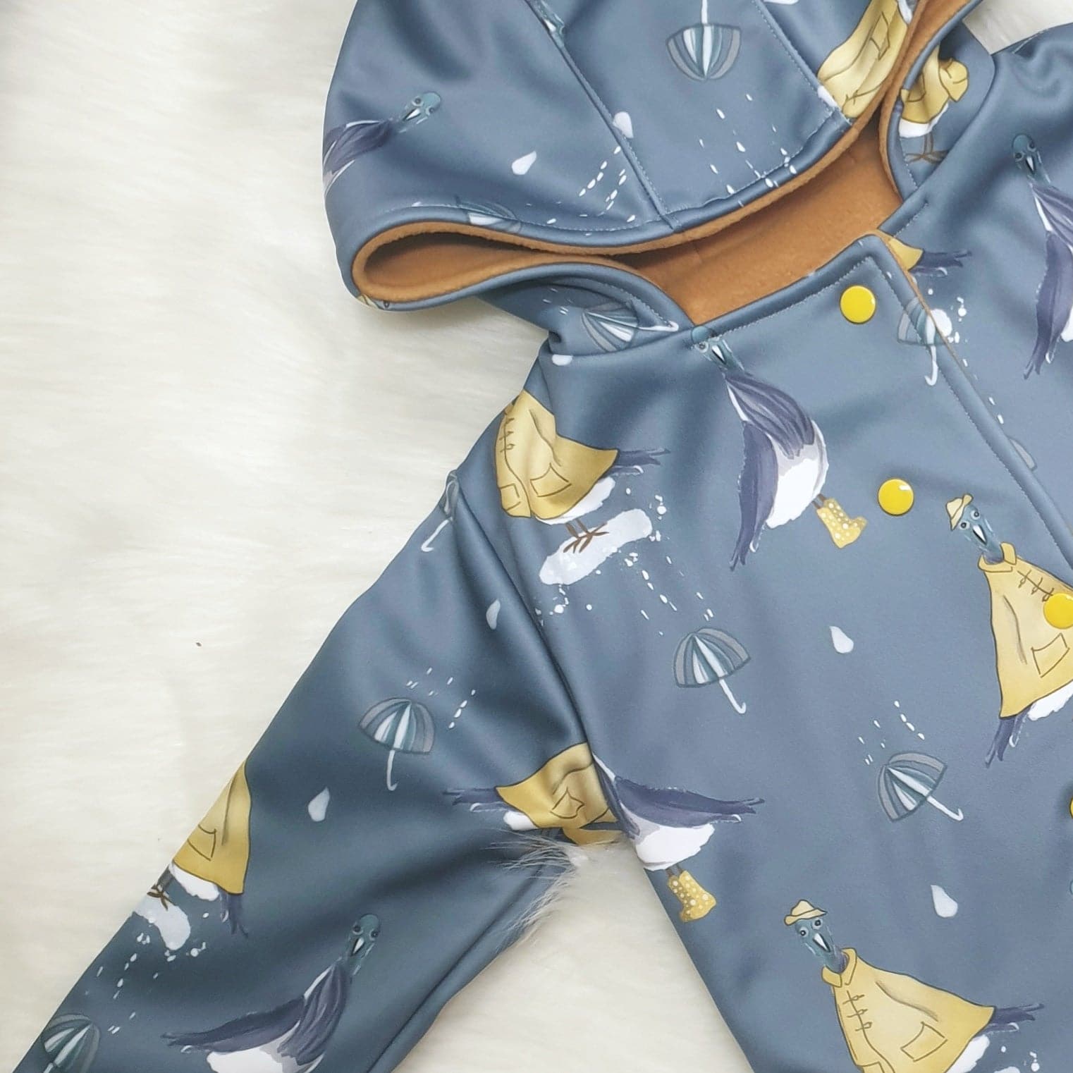 Waterproof Kids Jacket for Boys & Girls - Pigeon Puddles Splasher Raincoat for Outdoor Play, School & Rainy Day Adventures