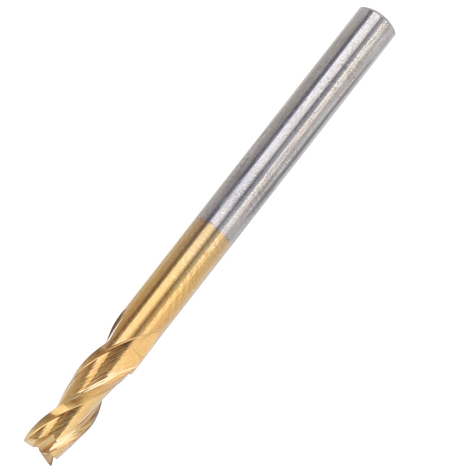 3.175mm Round Shank Milling Cutter - Tungsten Steel CNC Router Bit for 3D Relief & Complex Carving - Perfect Replacement for Woodworking, Metal Engraving & DIY Projects