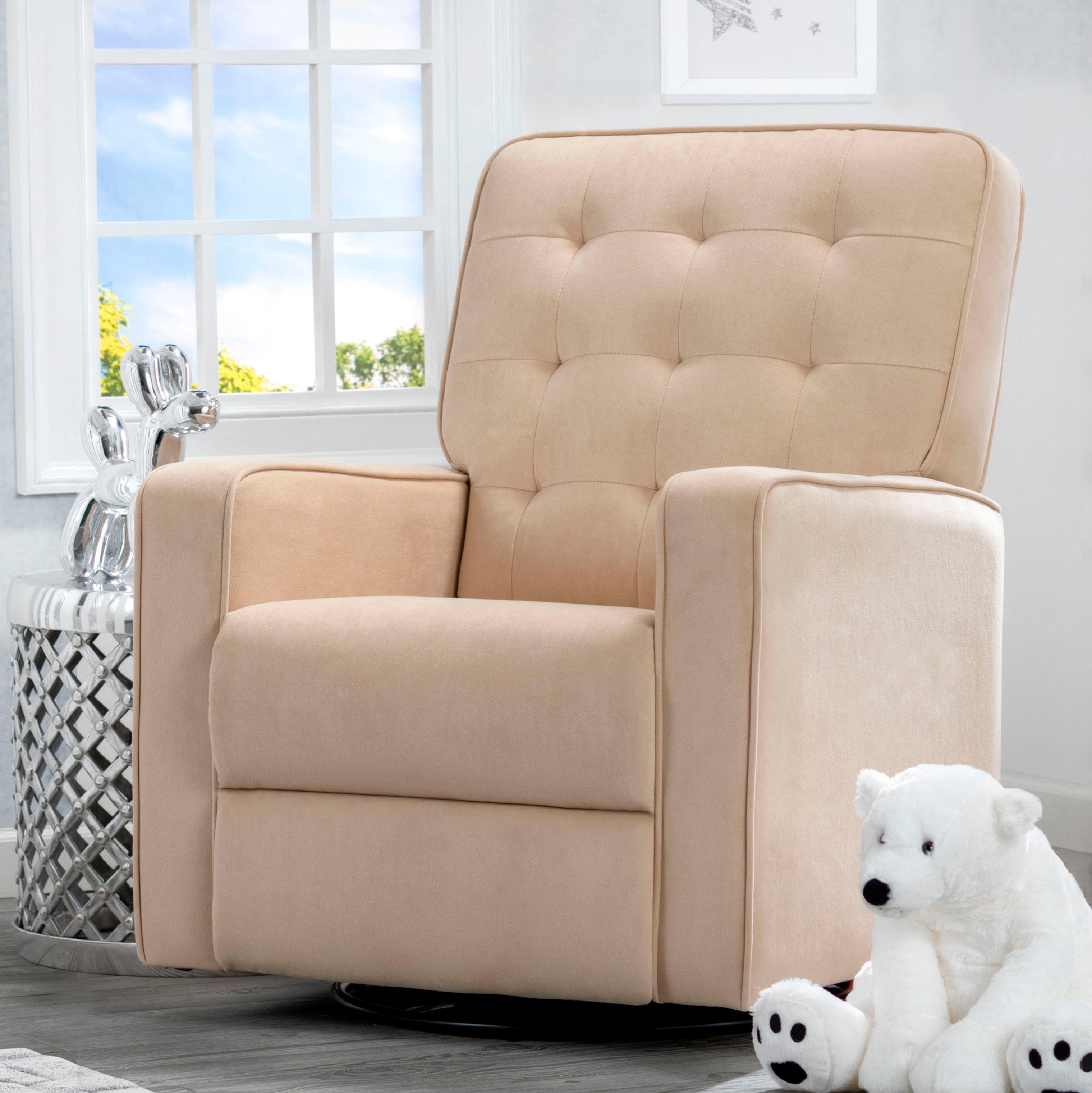 Gavin Nursery Glider Swivel Recliner Chair with LiveSmart Fabric by Culp - Perfect for Baby Nurseries, Breastfeeding & Relaxing