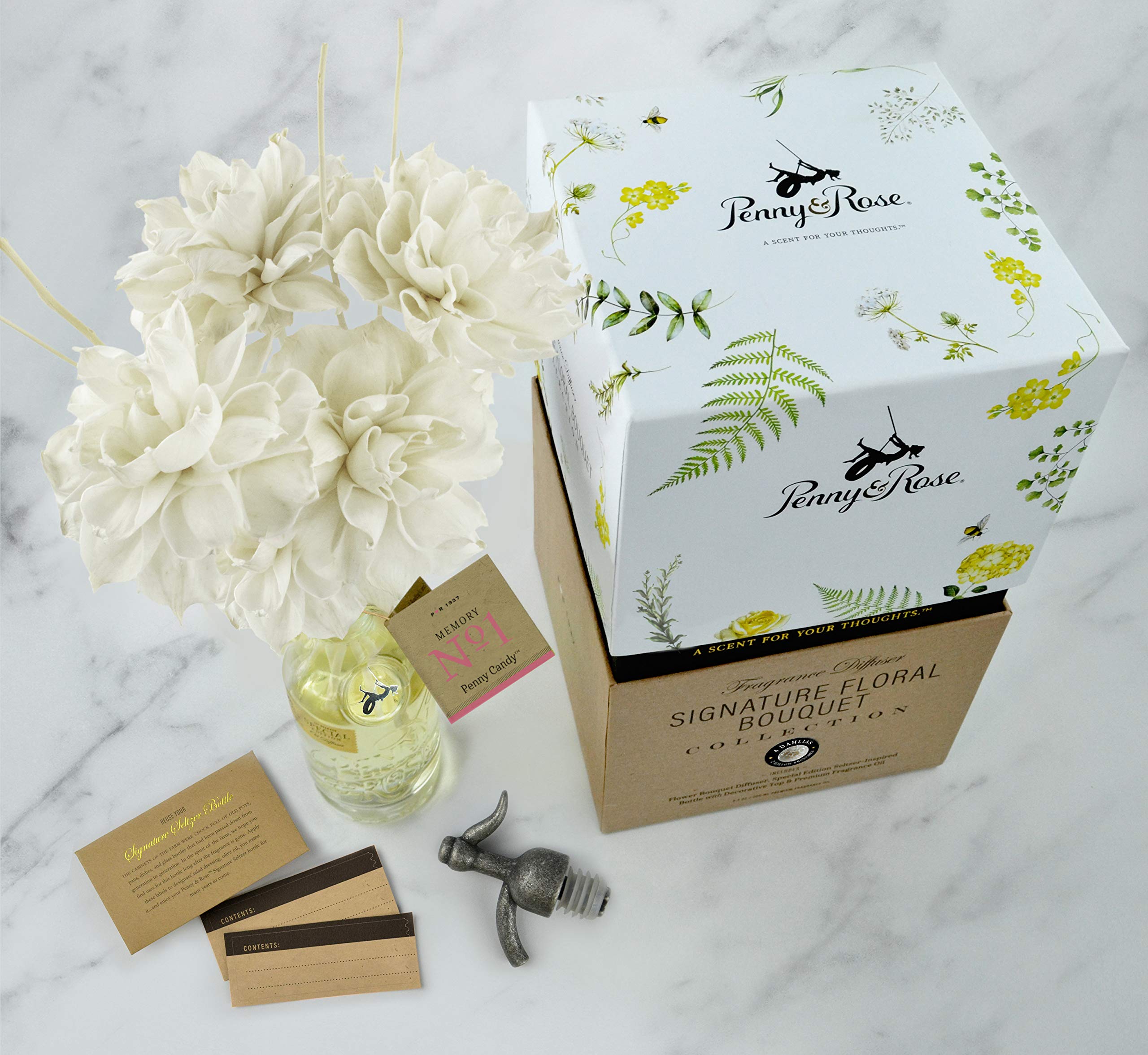 Penny & Rose Dahlia Essential Oil Diffuser | Aromatherapy Scented Candles for Home, Office & Spa Relaxation | Perfect for Stress Relief, Yoga & Meditation
