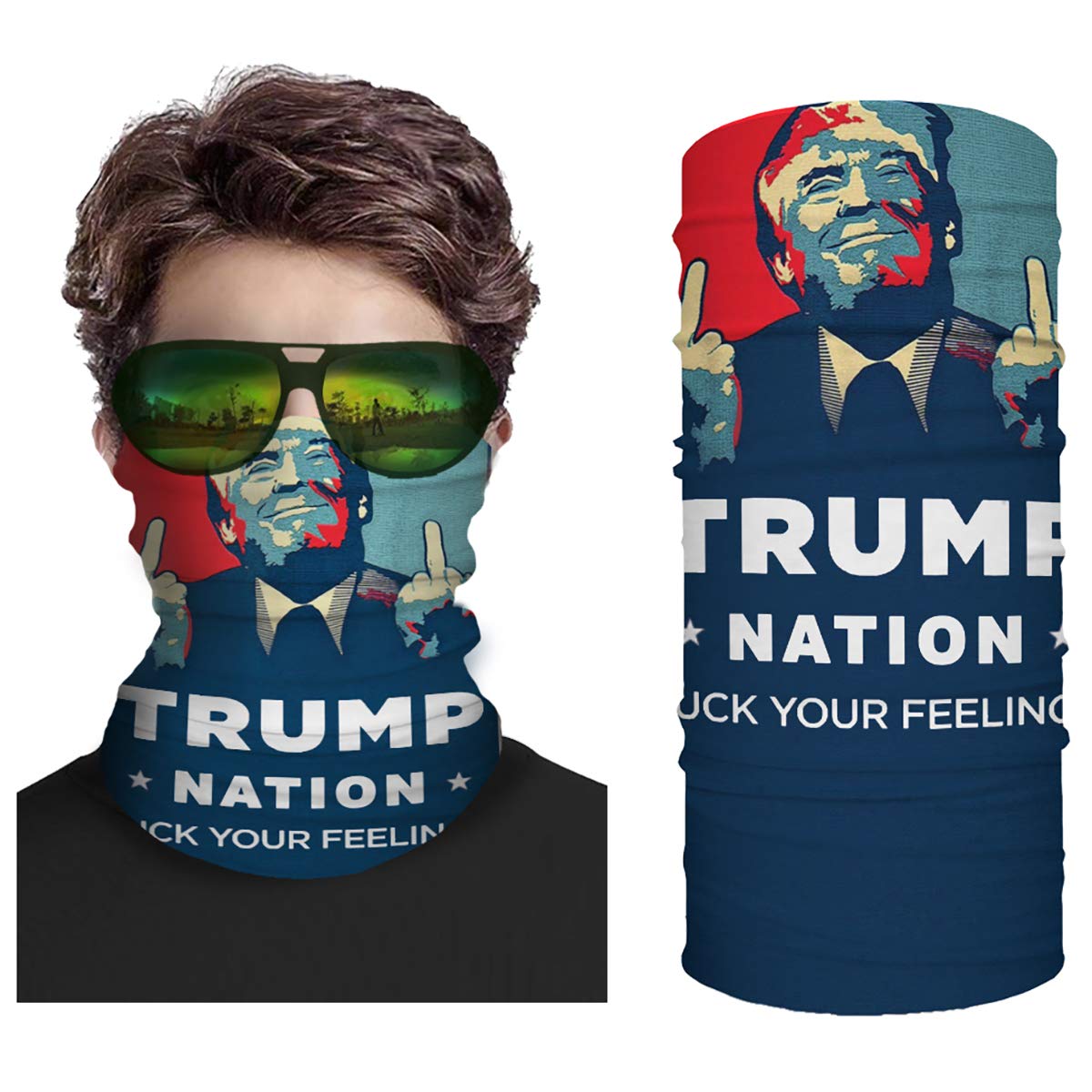 Donald Trump Neck Gaiter - Patriotic Ski Mask & Face Cover for Outdoor Activities - UV Protection Face Mask for Hiking, Cycling & Political Events
