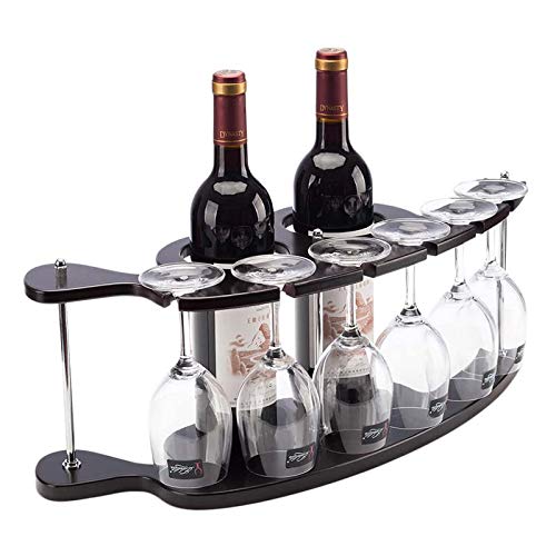 JIUJIA Removable Desktop Wine Rack - Bottle & Glass Holder for Red Wine & Champagne Storage | Perfect for Kitchen, Living Room, Bar & Home Decor | Space-Saving Wine Organizer for Entertaining & Dining