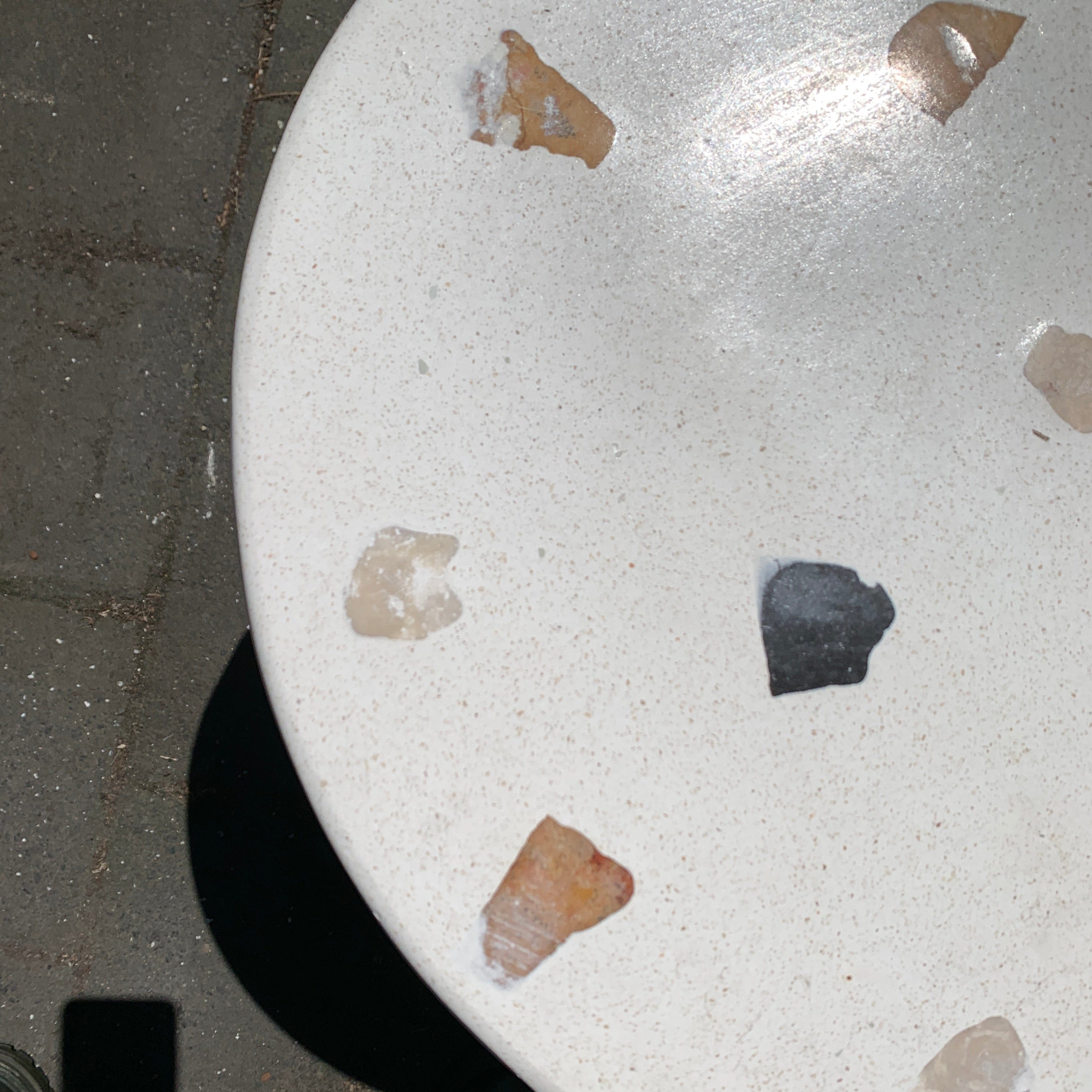Modern Terrazzo Stool - Durable & Stylish Bar Stool for Kitchen Island, Breakfast Nook, or Home Decor - Perfect for Indoor & Outdoor Use