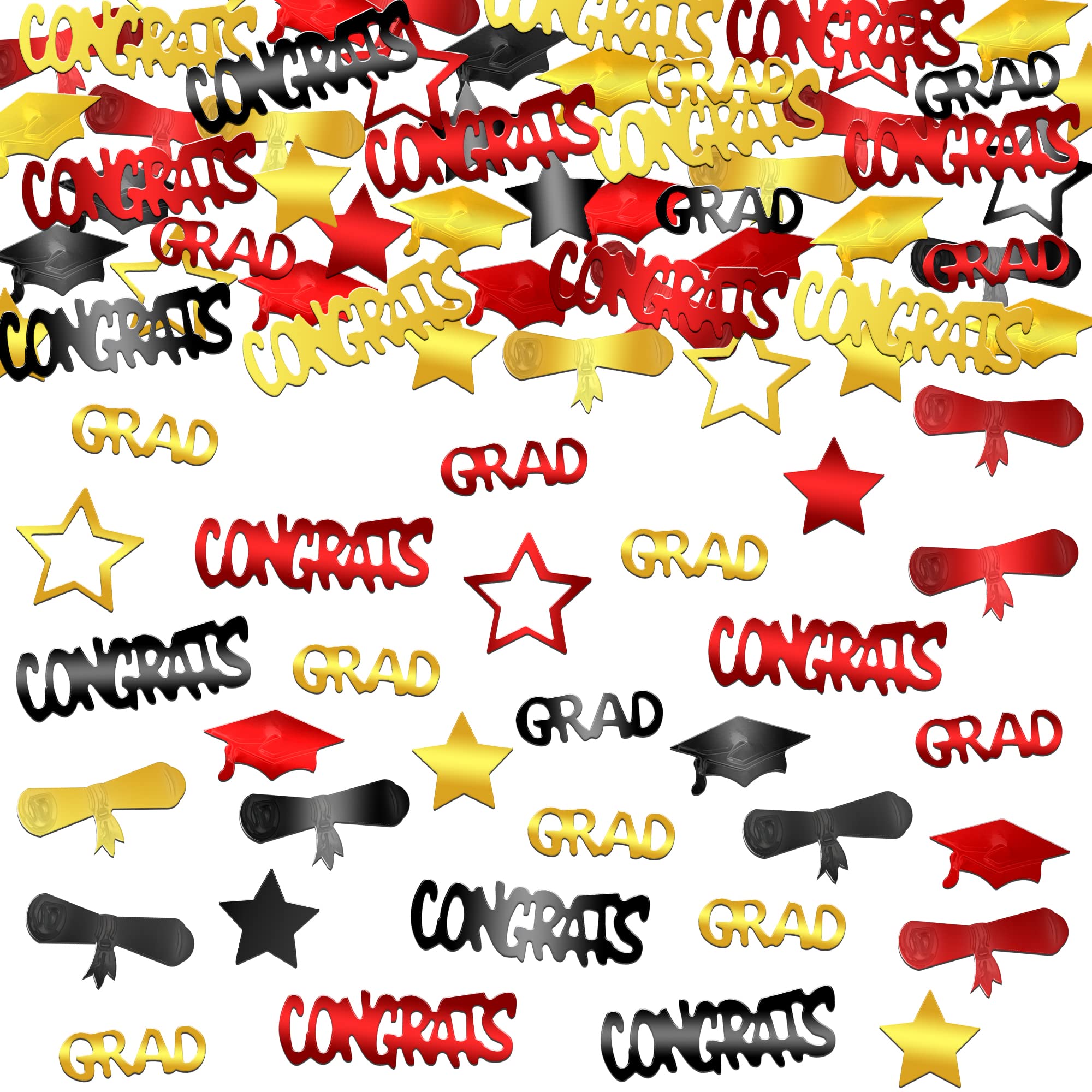 **KatchOn 2025 Graduation Confetti – 1300-Piece Red & Gold Confetti for Class of 2025 Graduation Party Decorations – Perfect for Graduation Ceremonies, Photo Booths & Celebration Decor**