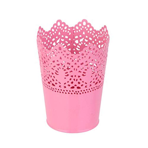 Totority Ceramic Flower Pot - Makeup Brush Holder, Desk Organizer, Plant Pot - Perfect for Vanity, Office & Home Decor
