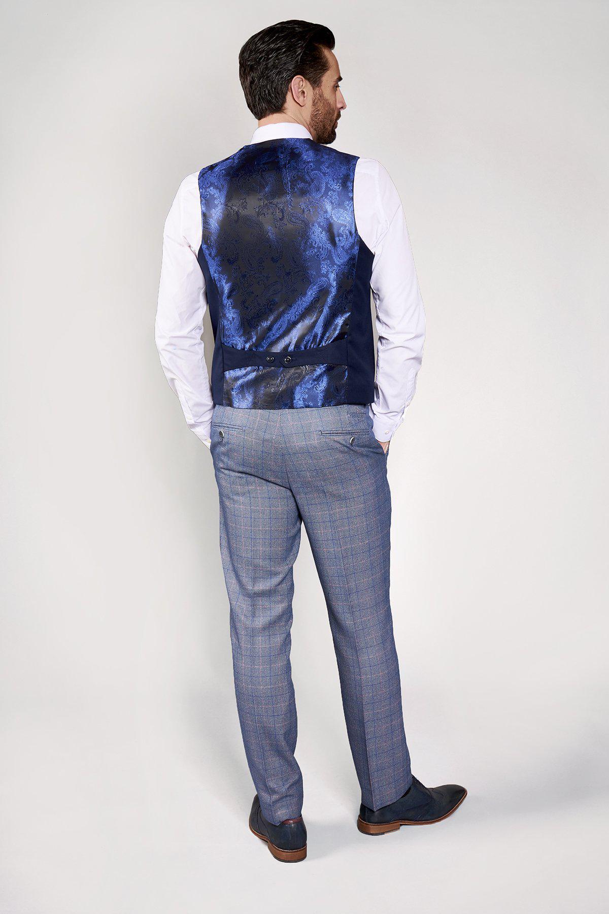 KELLY Blue Double Breasted Waistcoat for Women - Elegant Formal Vest for Office, Wedding & Business Attire - Perfect for Professional Outfits and Special Occasions