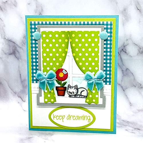 Window Phrases Die Set for Card-Making and Scrapbooking by The Stamps of Life - Windows2Stamp Die Cuts for DIY Craft Projects and Handmade Greeting Cards
