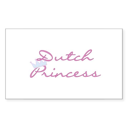 White - Dutch Princess Rectangle Sticker