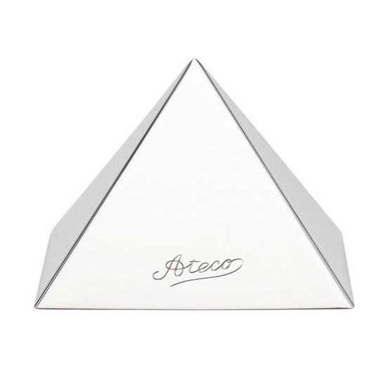 Ateco 4936 Stainless Steel Pyramid Mold - 3.5 Inch Baking Decorating Tool for Cakes, Chocolates & Desserts | Perfect for Home Bakers & Professional Chefs
